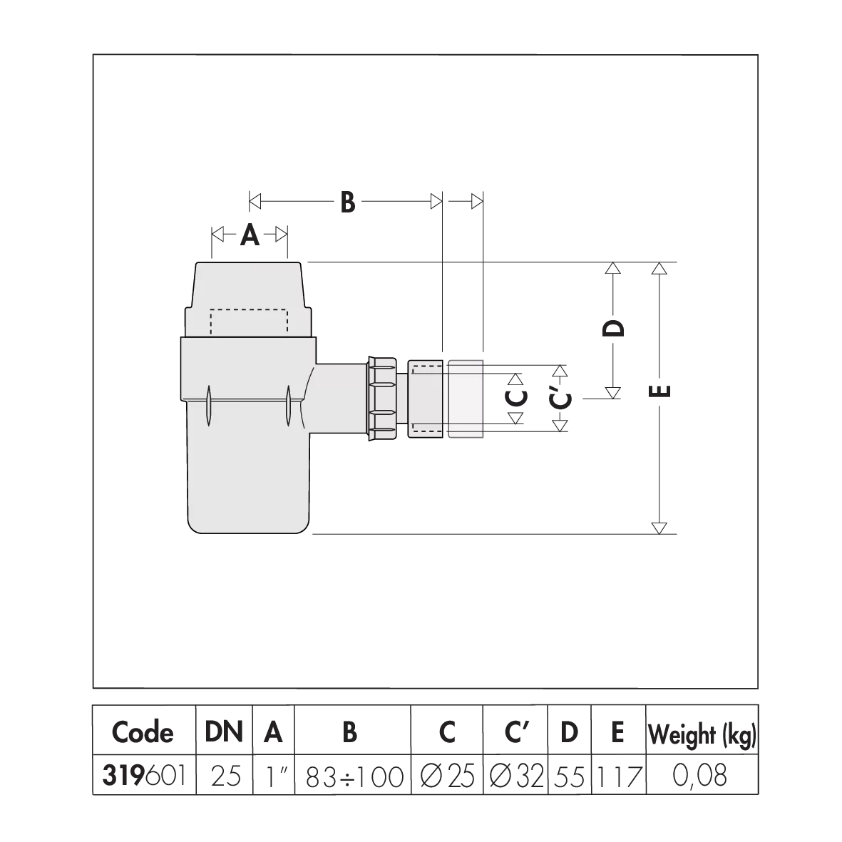 Caleffi  Plastic Discharge Tundish