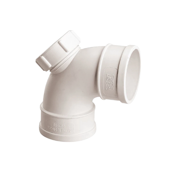ER D PVC Elbow - Inspection Port - 90 deg